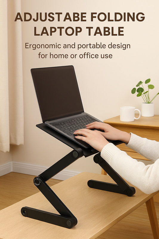 Adjustable Folding Laptop Table – Ergonomic Desk Companion